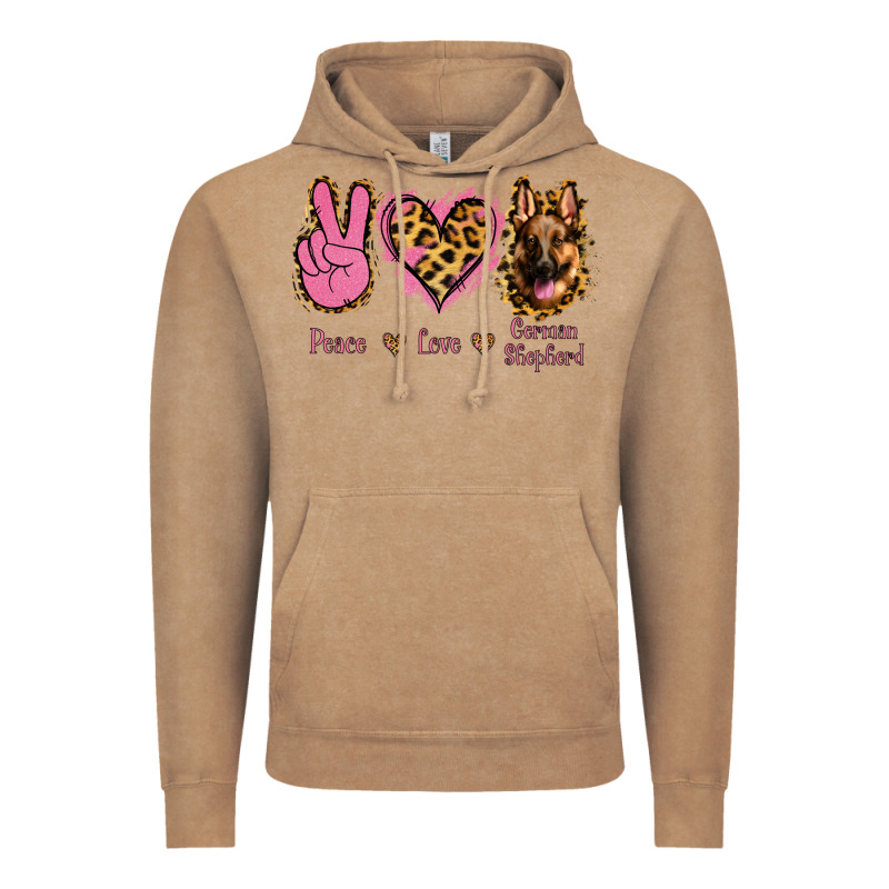 Peace Love German Shepherd Vintage Hoodie by Jasminsmagicworld | Teevron
