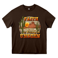 Chocolate Brown faith is trusting the unseen Heavy Core Tee - JahusDesignShop