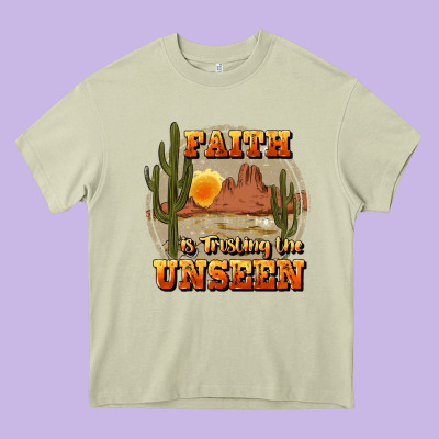 Faith Is Trusting The Unseen Heavy Core Tee Designed By Jahusdesignshop