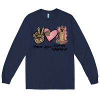 Navy peace love german shepherd Long Sleeve Tee - JahusDesignShop