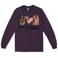 Plum peace love german shepherd Long Sleeve Tee - JahusDesignShop