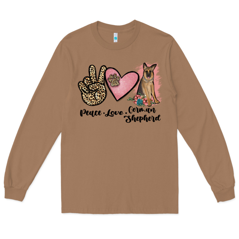 Peace Love German Shepherd Long Sleeve Tee by JahusDesignShop | Teevron