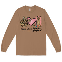 Toasted Coconut peace love german shepherd Long Sleeve Tee - JahusDesignShop