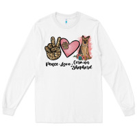 White peace love german shepherd Long Sleeve Tee - JahusDesignShop