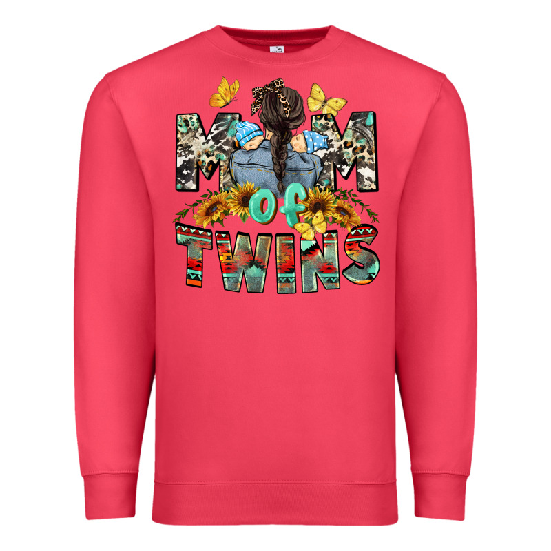 Mom Of Twins Boys Mother's Day Premium Sweatshirt by CowGirlArtShop | Teevron