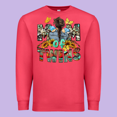Mom Of Twins Boys Mother's Day Premium Sweatshirt Designed By Cowgirlartshop