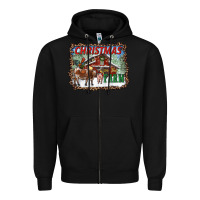 Black Christmas on the farm Zipper Hoodie - RanaPortraitStore