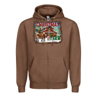 Chestnut Christmas on the farm Zipper Hoodie - RanaPortraitStore