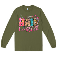 Army Green hair hustler Long Sleeve Tee - MaliasSmallBusiness