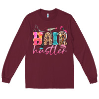 Burgundy hair hustler Long Sleeve Tee - MaliasSmallBusiness