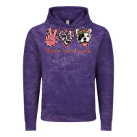 Cloud Purple Peace Love French Bulldog Vintage Hoodie - Jasminsmagicworld