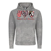 Cloud Rock Peace Love French Bulldog Vintage Hoodie - Jasminsmagicworld