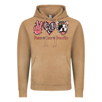 Vintage Camel Peace Love French Bulldog Vintage Hoodie - Jasminsmagicworld