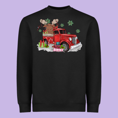 Christmas Truck Heavyweight Sweatshirt Designed By Maliassmallbusiness