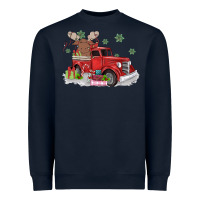 Navy christmas truck Heavyweight Sweatshirt - MaliasSmallBusiness