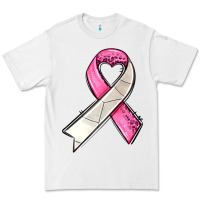 White breast cancer sport ribbons Premium Tee - AdoDesignShop
