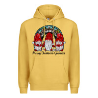 Antique Gold merry Christmas Gnomes Rainbow Premium Hoodie - JahusDesignShop