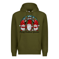 Army Green merry Christmas Gnomes Rainbow Premium Hoodie - JahusDesignShop