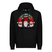 Black merry Christmas Gnomes Rainbow Premium Hoodie - JahusDesignShop