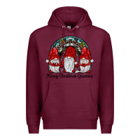 Burgundy merry Christmas Gnomes Rainbow Premium Hoodie - JahusDesignShop