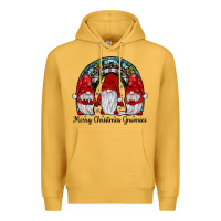 Mustard merry Christmas Gnomes Rainbow Premium Hoodie - JahusDesignShop