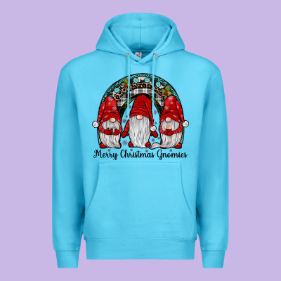 Merry Christmas Gnomes Rainbow Premium Hoodie Designed By Jahusdesignshop