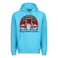 Ocean Blue merry Christmas Gnomes Rainbow Premium Hoodie - JahusDesignShop
