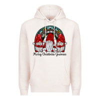 Pale Pink merry Christmas Gnomes Rainbow Premium Hoodie - JahusDesignShop