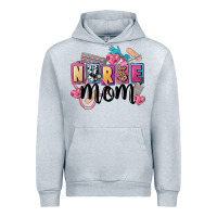 Heather Grey nurse mom Urban Hoodie - FaDigitalArtStudio