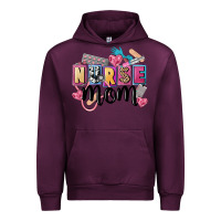 Mauve Wine nurse mom Urban Hoodie - FaDigitalArtStudio