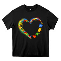 Black autism heart Heavy Core Tee - JahusDesignShop