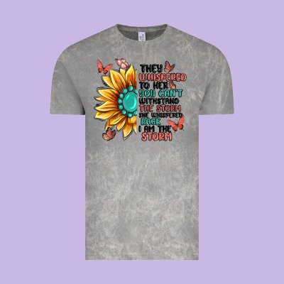 They Whispered To Her You Can't Withstand The Stor Vintage Tee Designed By Maliassmallbusiness