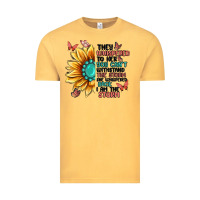 Vintage Mustard they whispered to her you can't withstand the stor Vintage Tee - MaliasSmallBusiness