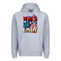 Heather Grey thats my lady 4th of july Premium Hoodie - CowGirlArtShop