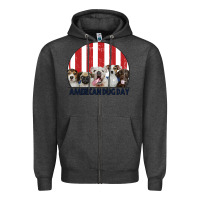 Charcoal Heather American Dog Day Zipper Hoodie - Bettercallsaul