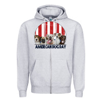 Heather Grey American Dog Day Zipper Hoodie - Bettercallsaul
