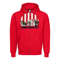 Red American Dog Day Zipper Hoodie - Bettercallsaul