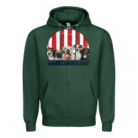 Sports Green American Dog Day Zipper Hoodie - Bettercallsaul
