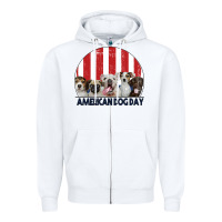 White American Dog Day Zipper Hoodie - Bettercallsaul