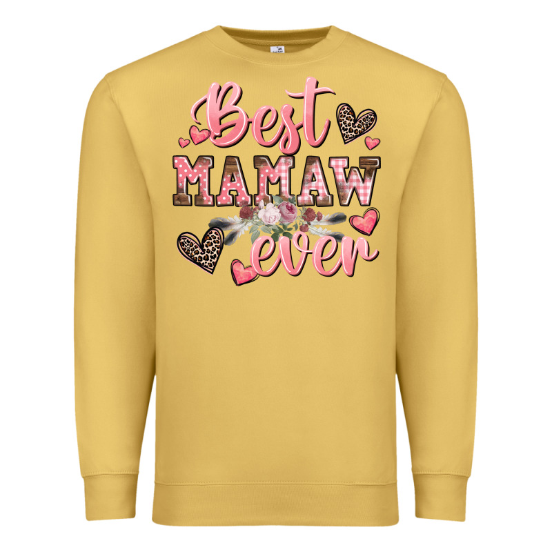 Best Mamaw Ever Mother's Day Premium Sweatshirt by CowGirlArtShop | Teevron