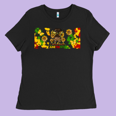Celebrate Juneteenth Libbey Glass Ladies Tee Designed By Hra Design Shop