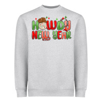 Heather Grey howdy new year Heavyweight Sweatshirt - MaliasSmallBusiness