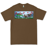 Cacao merry christmas with santa sleigh Premium Tee - BundleAndBundleShop