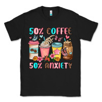 Black half teacher half coffee Classic Tee - JahusDesignShop