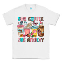 White half teacher half coffee Classic Tee - JahusDesignShop