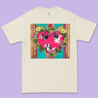 V.d Cow And Heart Premium Tee Designed By Adodesignshop
