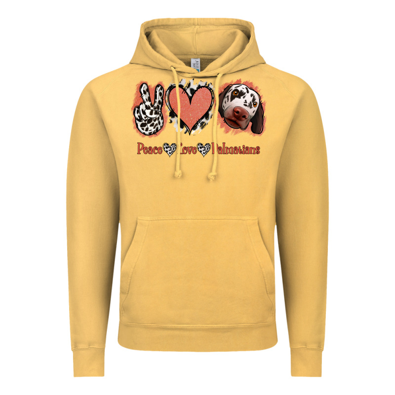 Peace Love Dalmatians Vintage Hoodie by Jasminsmagicworld | Teevron