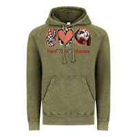 Vintage Olive Peace Love Dalmatians Vintage Hoodie - Jasminsmagicworld