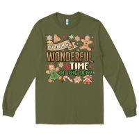 Army Green wonderful time Long Sleeve Tee - MaliasSmallBusiness