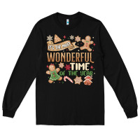 Black wonderful time Long Sleeve Tee - MaliasSmallBusiness